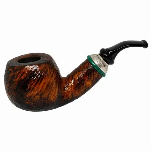 PEDER JEPPESEN IDA BOUTIQUE GR 3-SANDBLAST SILVER BAND APPLE PIPE