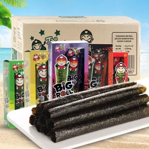 泰国进口老板仔27g12盒装海苔脆即食烤海苔卷零食整箱口味随机